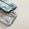 Geräucherte Marmor Handgelenkschlaufe Hülle für iPhone 11, 12, 13, 14, 15 Pro Max - für Frauen
