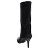 Zara Pu Comfortable Elegant Versatile High Heel Wrinkle Effect Ankle Boots Women Ankle Boots Black 12103510-38
