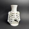 3D Printed Ribcage Skeleton Vase, Multifunctional Decorative Bone Shape Vase for Flowers, Jewelry Makeup Brush Holder, Gothic Home Decor Halloween
