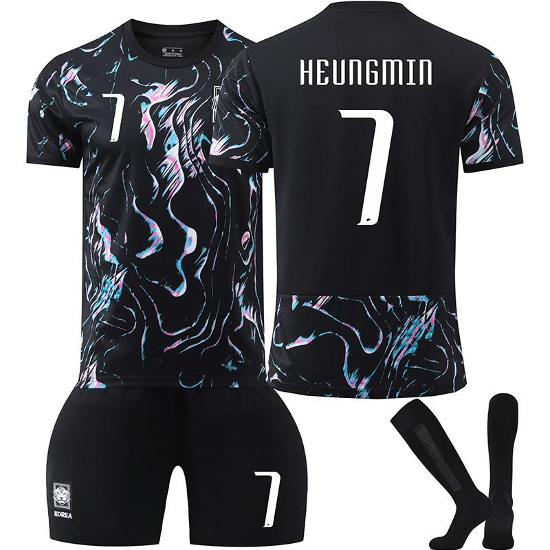 South Korea team away football uniform number Son Heung-min Lee Kang-in jersey children's adult set