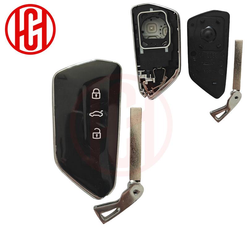 3 Buttons Remote Control Key Shell for Volkswagen Golf 8 for VW Smart Card Case KD HZ25 ZA25 Remote Control Key Casing