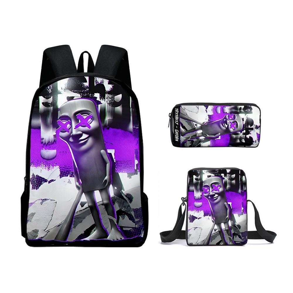 High-end Ice Plus fire Soccerly Foot Ball 3D Design 3pcs/Set Learner Bags Everyday Laptop Knapsack Backpack Sling Carry Tote Pencil Pouch