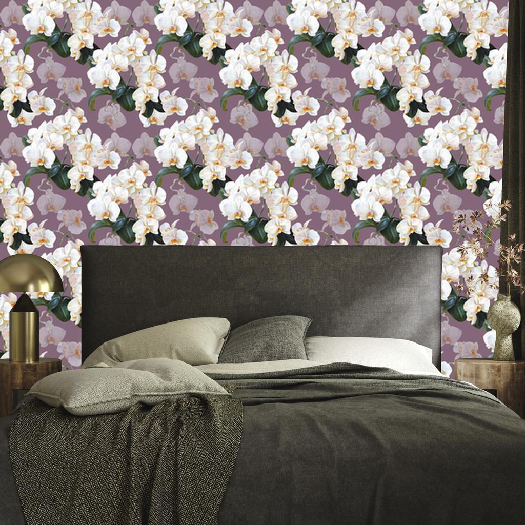 Orchid wallpaper flowers nature plants for living room and bedroom 50x1000