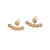 Beaded Stud Earrings Jewelry Gold Color Earring
