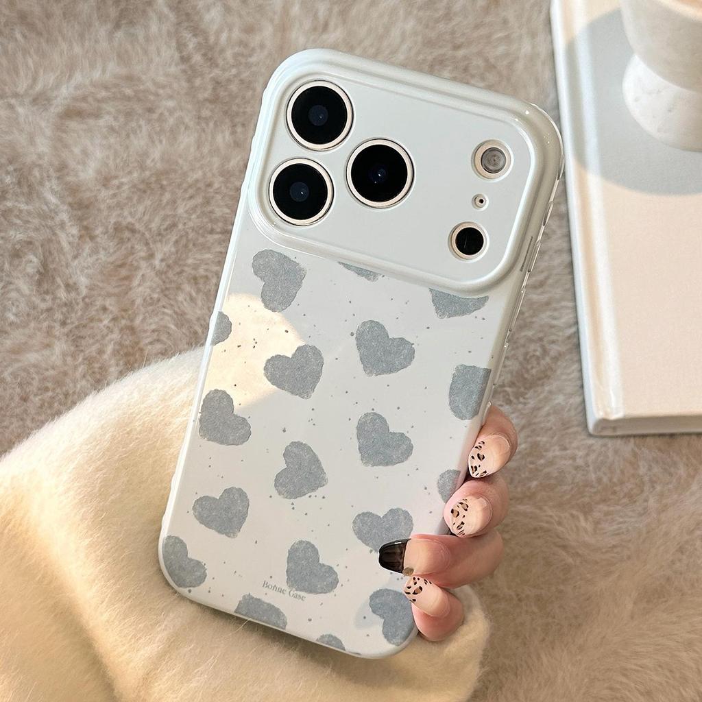 Creative Blue Heart Phone Case for iPhone 17 and iPhone 17 Pro Max