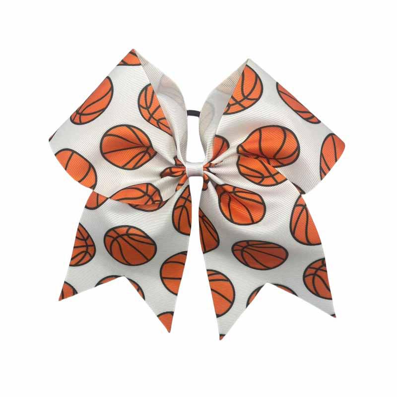 World Cup Kids' Sports Bow Hair Tie with Football, Volleyball, and Basketball Design