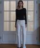DEHEVE Drape Neck Long Sleeve [Black]