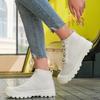 2025 New Women's Platform Boots Fashion Lace-up High Top Socks Boots Comfortable Non-slip Casual Shoes Designer Women's Shoes