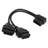OBD2 Splitter 1 In 2 Y Splitter Extension Cable 16Pin Car Diagnostic Extender Cord Adapter Fit For 12V 24V Obdii Port