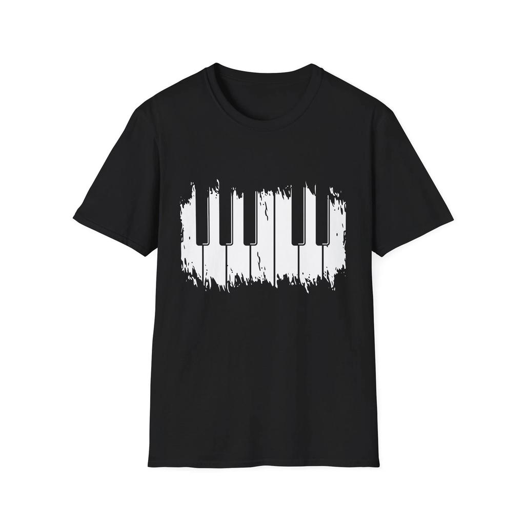 Klaviertastatur T-Shirt, Klavierspieler T-Shirt, Pianisten-Top, Klassische Musik