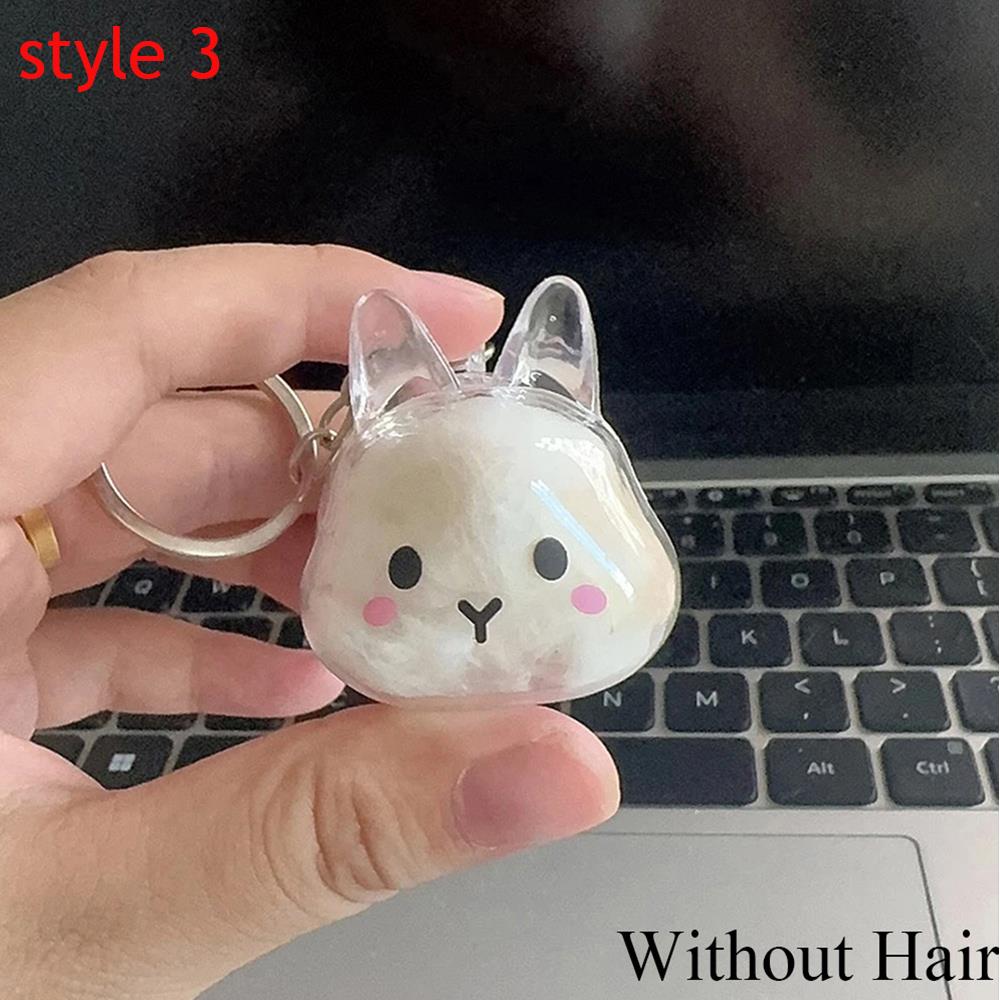 Clear Rabbit Hair Memorial Keepsake Capsule Pet's Fur Container Cute Portable Pet Hair Storage Box Pet Lovers Home Display Gifts