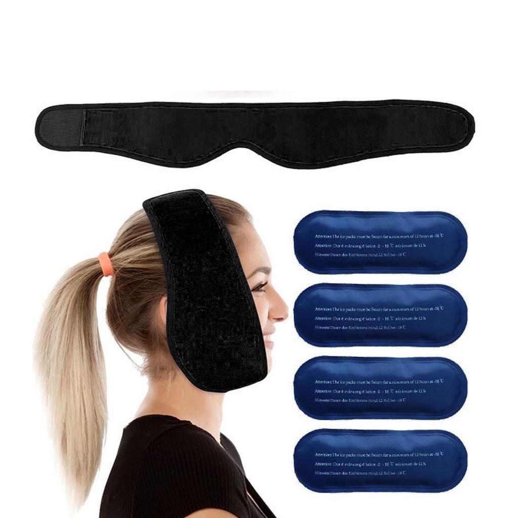 Face Ice Pack Professional Relieve Muscle Fatigue Swelling Relief Hot and Cold Compress Ice Pack Wrap for Jaw Chin Dental