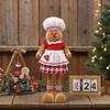 Christmas Gingerbread Man Expandable Doll Cartoon Character Decor with Retractable Design Cute Home Ornament forTabletop Display