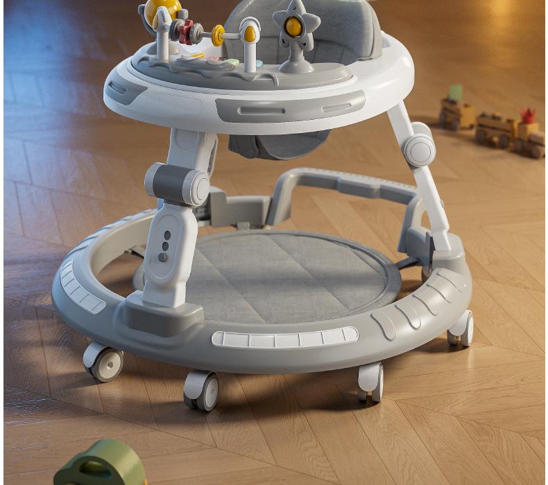 Verstellbarer Lauflernwagen und Hochstuhl für Alter 6 Monate bis 3 Jahre - Kippschutz und Beinstellungs-Präventionsmerkmale