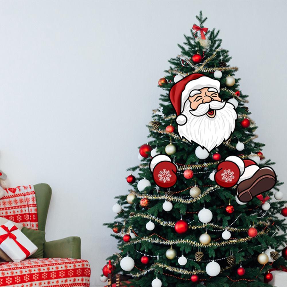 Christmas Season Christmas Fence Decoration Easy Installation Eye-catching Christmas Decoration Colorful Patterns
