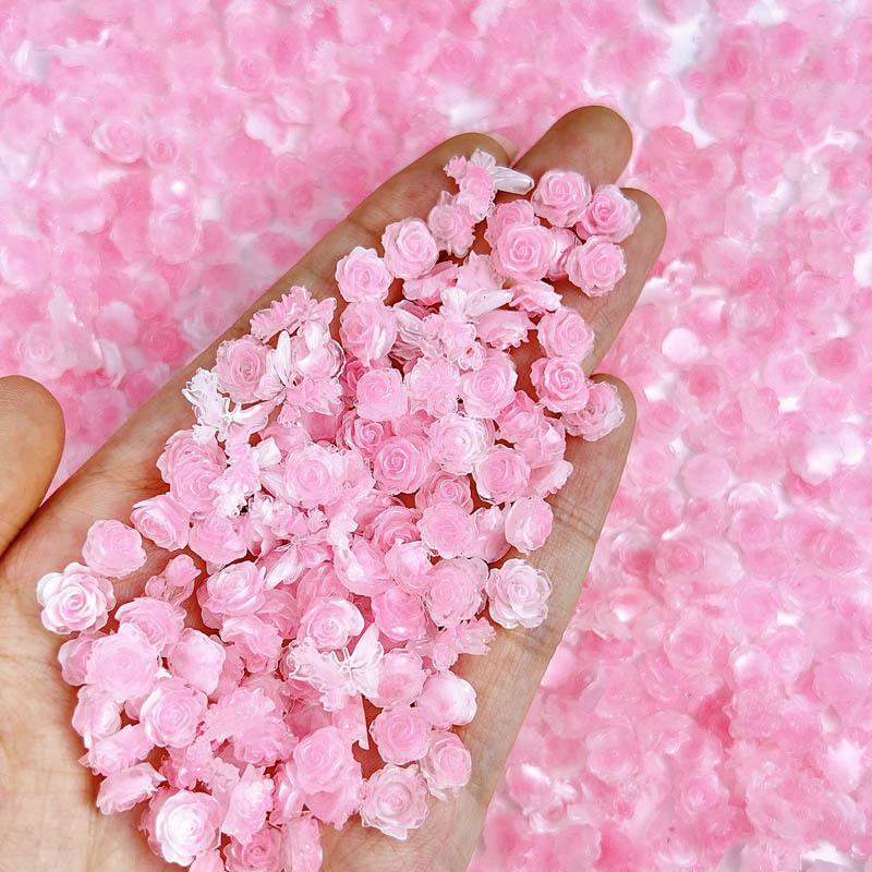 Hot-Selling Floral Color Nail Art Kit Luminous Resin Spring Fresh Nail Art Accessories