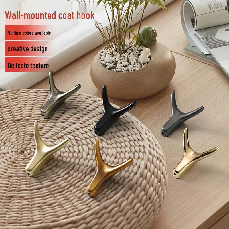 European Antler Wall-Mounted Zinc Alloy Coat & Hat Hook