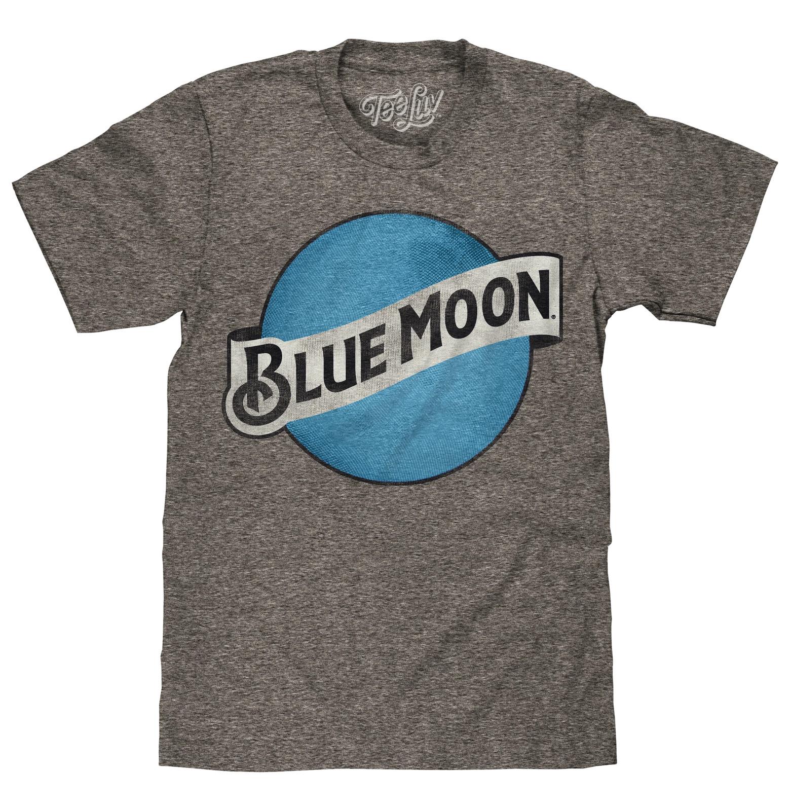 Blue Moon Color Logo Mens T Shirt Gray S