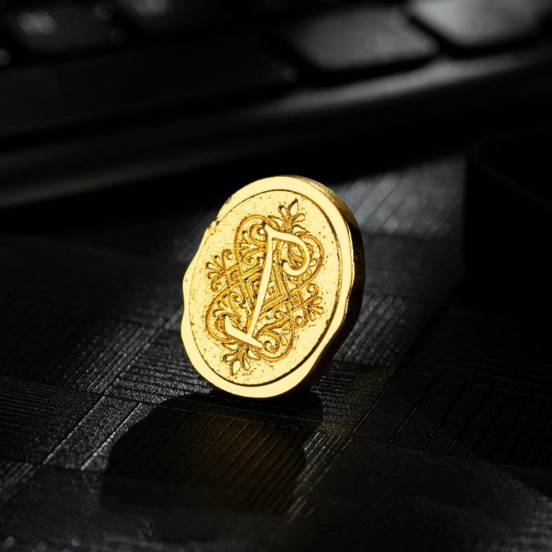 Retro Sealing Wax Stamp Head 26 Letter A-Z Alphabet Seals Stamp Set Tools Post Decor Antique Alloy Seal Head Wedding Craft Gift