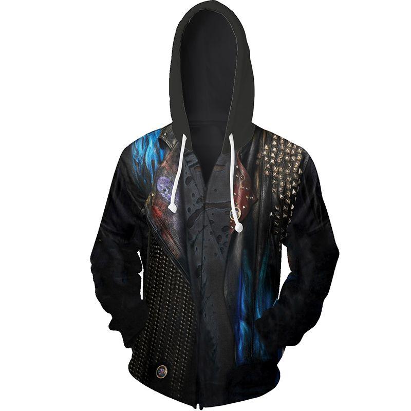 

Наследники 3 Худи Костюм для косплея Толстовка на молнии Куртка Унисекс 5XL