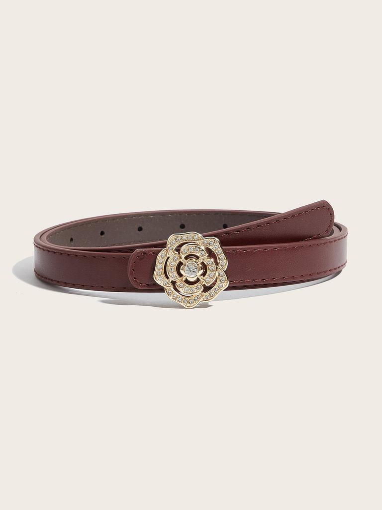 Womens Fashion Belt With Alloy Buckle For Casual Office Wear