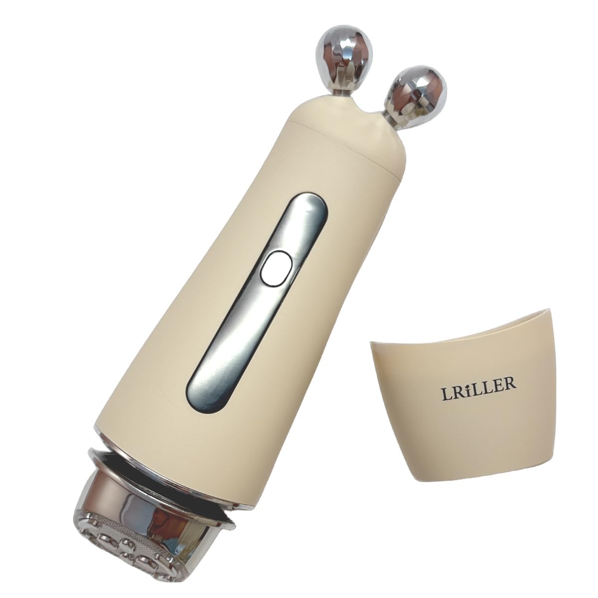 

краса обличчя RF EMS світлова косметична процедура LED червоне світло жовте світло 3D ролик для обличчя мікроструми багатофункціональна вібрація ліфтинг зморшки бежевий