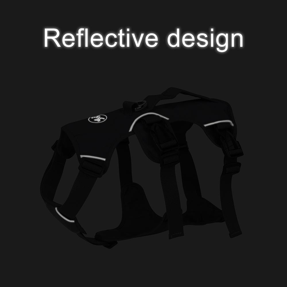 Classic Oxford Cloth Pet Dog Harness Waterproof Adjustable Vest Style Reflective Dog Harness for Medium Large Dogs and Cats Pet Supplies