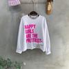 C S In The Room Women S leTTerIng looSe FiT Long Sleeve T ShirT 4Color