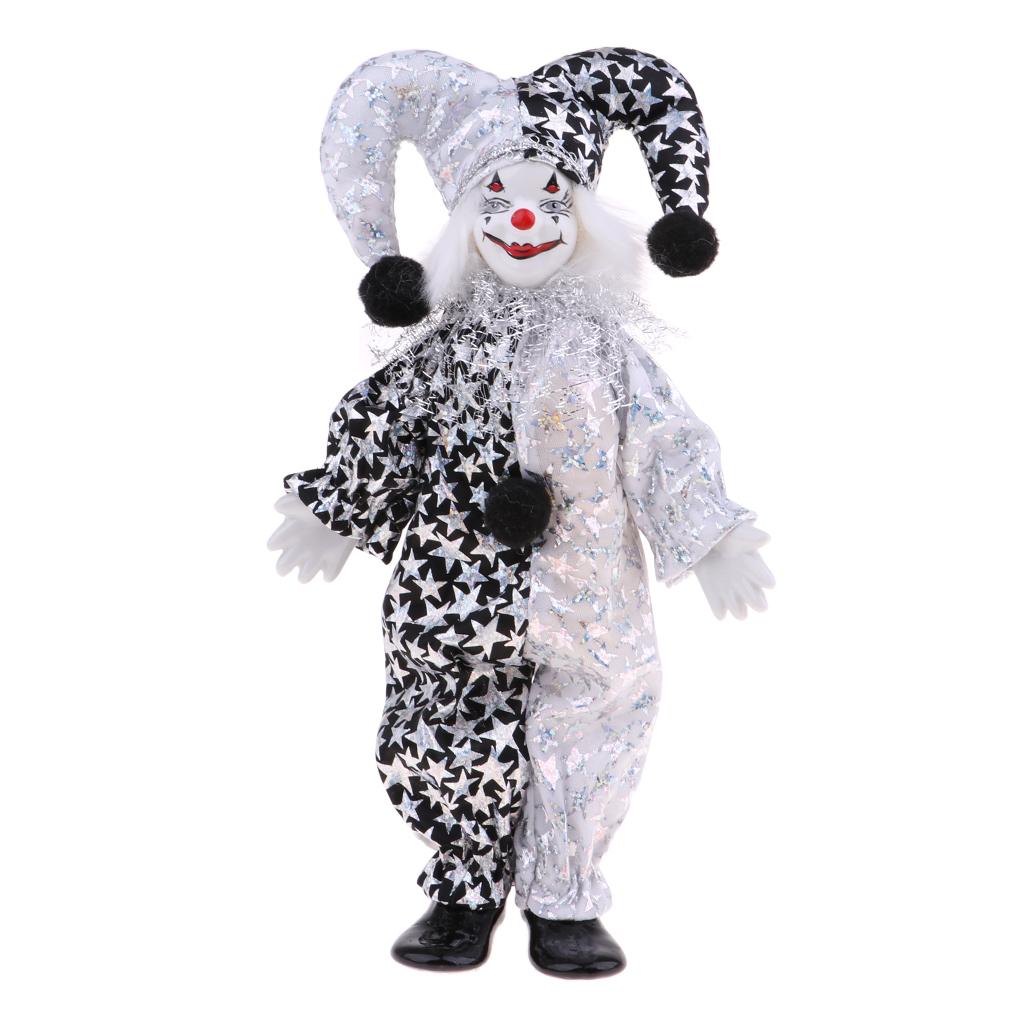 18cm Clown Kollektion Rothaariger Clown Puppe Figur Porzellanpuppen Modell Spielzeug oder Valentinstagsgeschenk, für Zuhause Büro Schreibtisch Dekoration