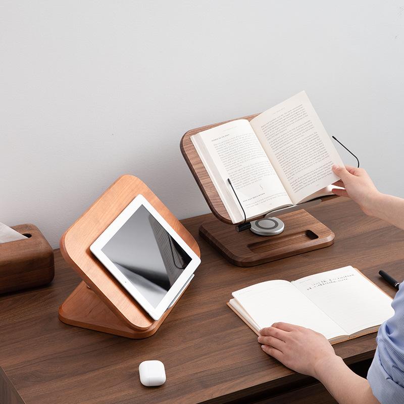 

Multifunctional Solid Wood Reading Stand for Children Reading, Wooden Adult Reading Computer Stand for Readers