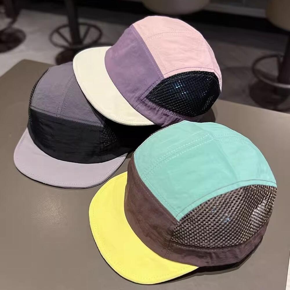 Bunte Mesh-Baseballkappe im koreanischen Stil, atmungsaktiv, Sonnenschutz-Visierkappe, universelles Passformdesign, für Damen Herren Outdoor, täglichen Sport