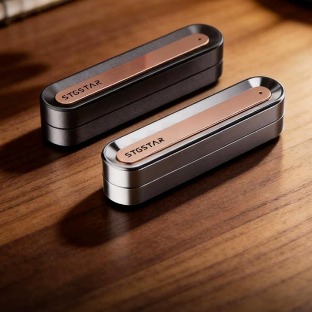 Luxury Stainless Steel Infinity Smooth Push Slider Metal EDC Fidget Toy Anti-Anxiety Decompression Toy Adults Unique Gift