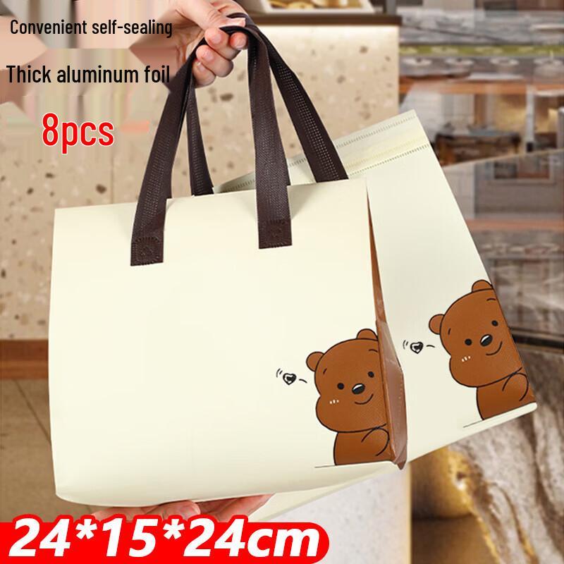 Reusable Cartoon Insulated Lunch Bag Set