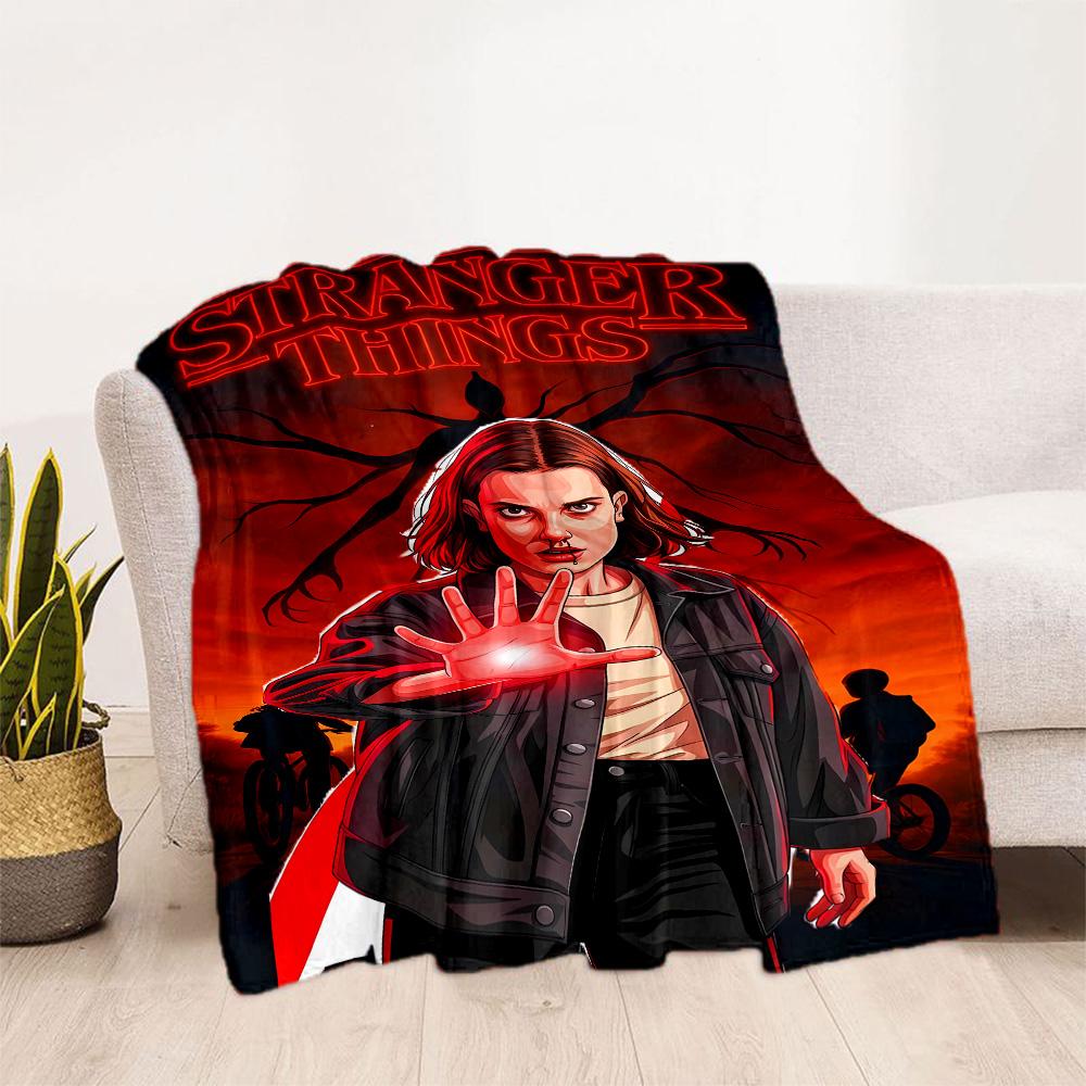Stranger Things Artwork Suitable Blanket for Offices, Travel, Living Rooms Also a Good Gift for Friends and Family Suitable for All Seasons.