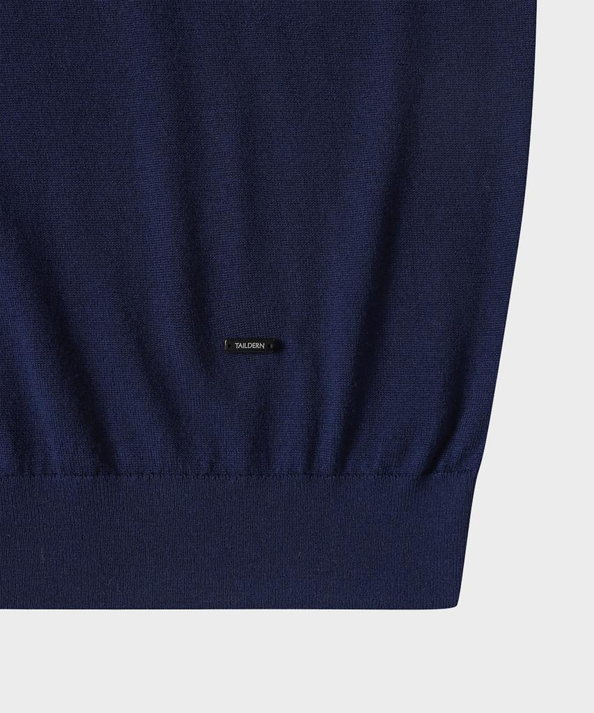 TAILDERN William Lightweight Crewneck Sweater Wool Navy