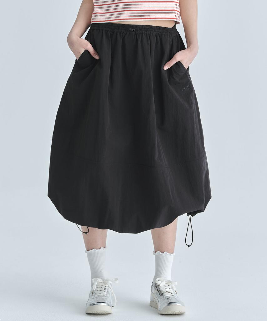 Code Graphy (Women'S) Nylon Long Skirt - Black