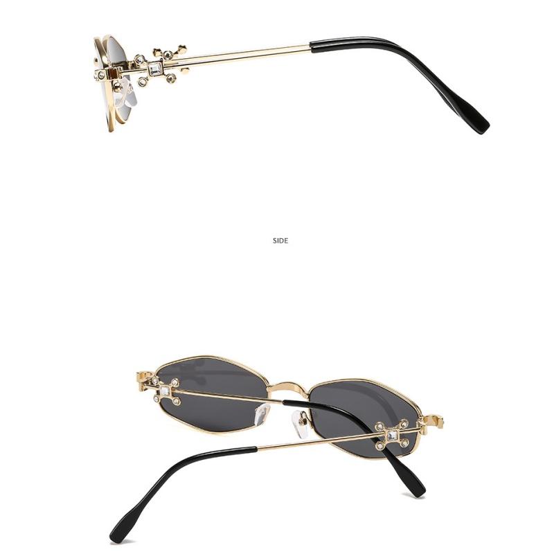 Women's sunglasses, men's and women's fashion polygonal metal sunglasses