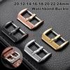 10/12/14/16/18/20/22/24mm Stainless Steel Watchband Buckle Silver Metal Watch Band Clasp Strap Accessories for Strap Correas