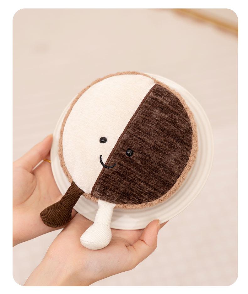 Hobby Dessert Plush Toy Set: Butterfly Pastry, Pudding Doll, and Biscuits Ornaments for Tea Time or Photo Props.