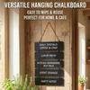 With Jute Rope Hanging Chalkboard Sign Erasable Hanging Blackboard  Cafe Restaurant Home Decor