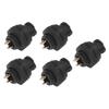 5 Pcs 4 Pin Front Panel Mount Socket 716in 28UNS Thread Connection Welding Wiring IP67 Aviation