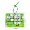 26 Grids Stress Relief Keyboard Keychain Realistic Press Fidget Toy Portable Bag Pendant Desktop Decor for Students