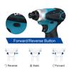 DC 12V Brushless 1/4 Inches Electric Screwdriver +Electric Drill Rechargeable Lithium Battery Power Tools with Box