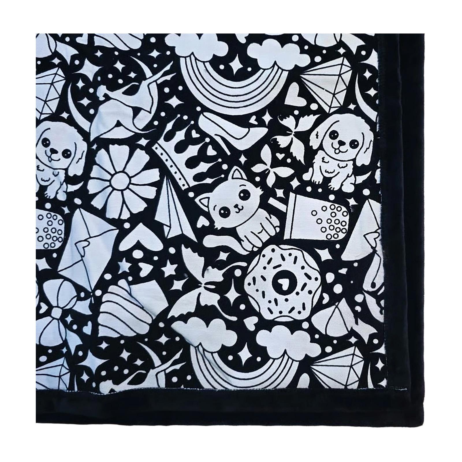 

DIY Coloring Blanket Creative Handcrafted Throw Blanket For Kids And Family Art Activity Decorative Cover One Size