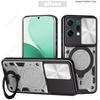 Slide Lens Armor Funda for OPPO Reno14 Pro Case for OPPO Reno 14 Pro Reno14 F Case Magnetic Ring Stand Holder Cover