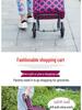 Lightweight Foldable Shopping Cart for Seniors: Stair-Climbing Trolley with Portable Handle
