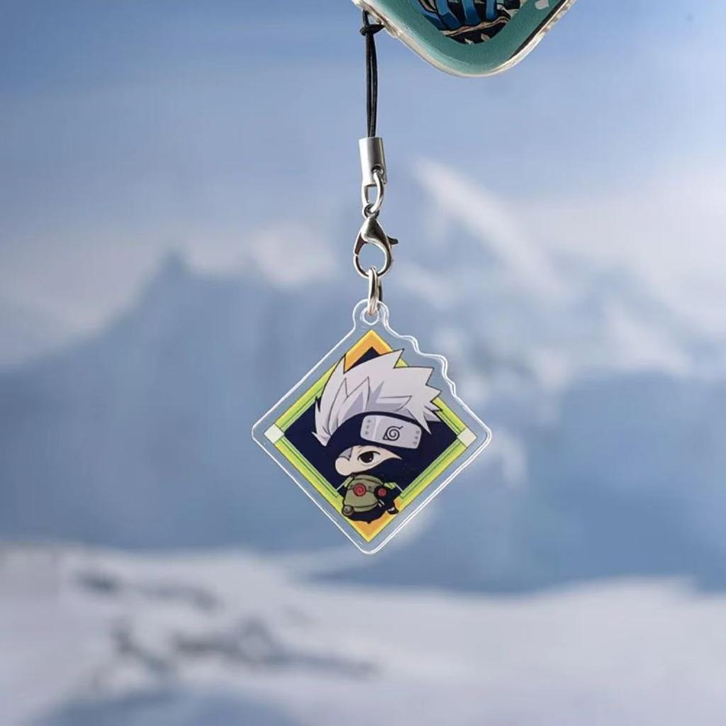 Anime Naruto Acrylic Keychain Accessaries Uzumaki Naruto Cartoon Keyring