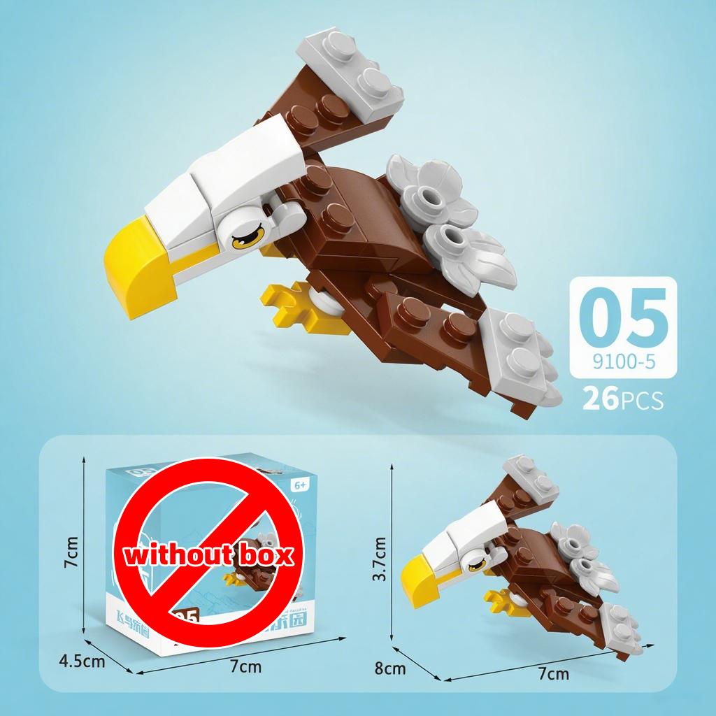 

Lele Brother Конструктор Птицы Наземные Животные Фламинго Дятлы Попугаи Павлины Орлы MOC Городская Сцена Сборный Сделай Сам Питомец Кирпичики чёрный