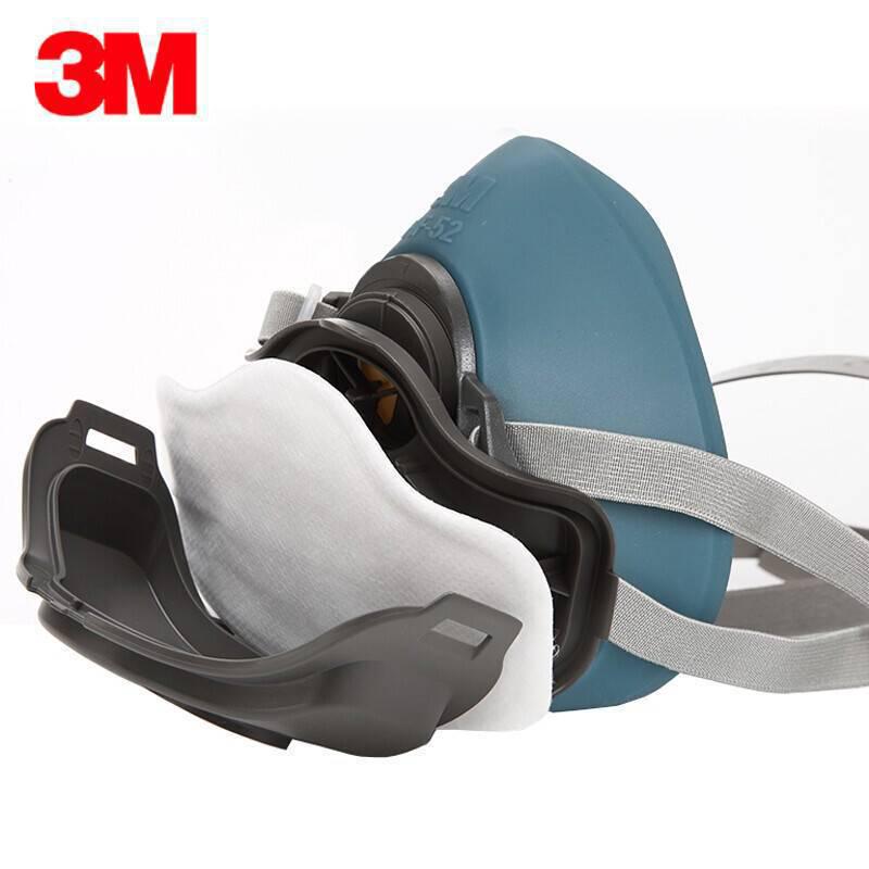 3M HF-52 Silicone Half Mask Respirator: Grinding, Chemical, Dust & Odor Protection