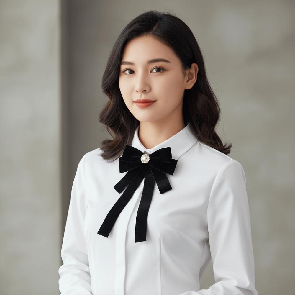 Velvet Black Ribbon Pin Beads Funerals Memorial Pin Simple Ribbon Badge Brooch  Men